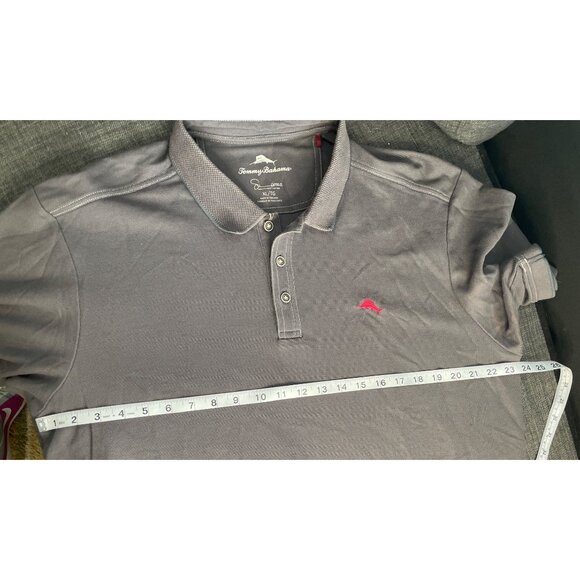 Tommy Bahama Mens Gray Polo Shirt Embroidered Red Marlin Logo Short Sleeve Sz XL - Picture 7 of 9
